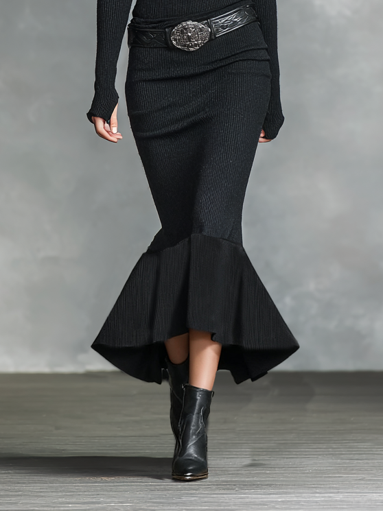 Vivienne | Women's Fitted Knit Maxi Dress with V-Neck
