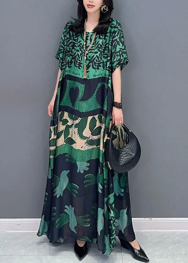 Autumn | Graphic Print Bohemian Oversized Maxikjole