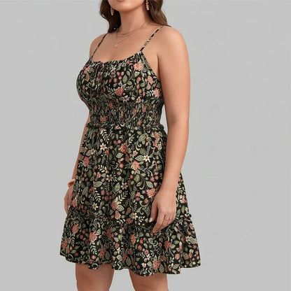 Darcy | Plus Size Floral Smocked Waist Summer Dress