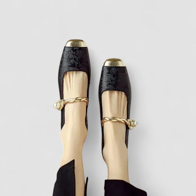Fern | Pearl Chain-Strap Cushioned Comfort Mary Jane Shoes