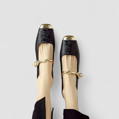 Fern | Pearl Chain-Strap Cushioned Comfort Mary Jane Shoes
