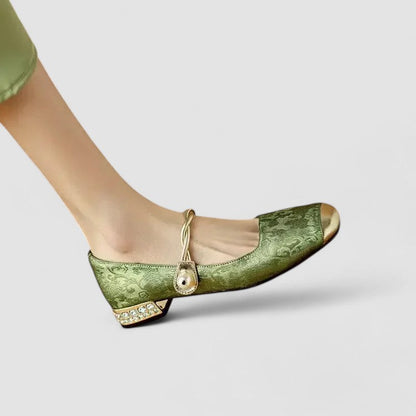 Fern | Pearl Chain-Strap Cushioned Comfort Mary Jane Shoes