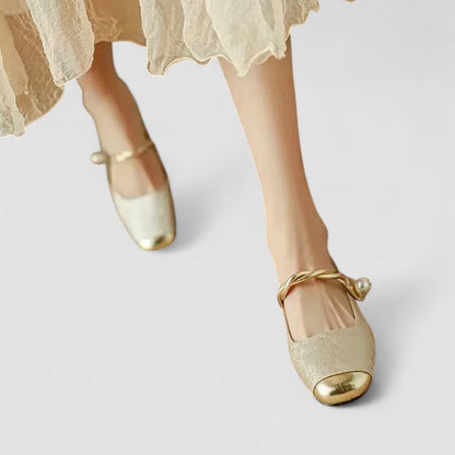 Fern | Pearl Chain-Strap Cushioned Comfort Mary Jane Shoes