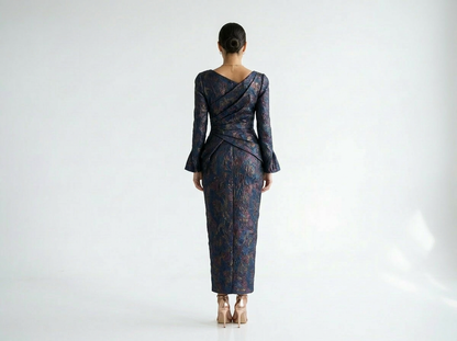 Lauren | Elegant Front-Pleated Midi Dress
