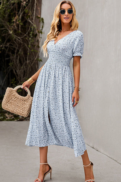 Paloma | Floral Print Smocked Chest Maxi Summer Dress