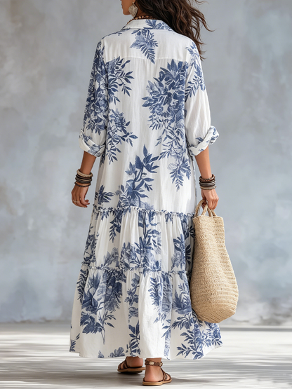 Floy | Blomstret Boho Sommerkjole til Bryllupsgæst