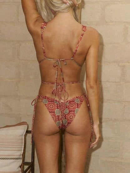 Gem | Sparkly Wrap Brazilian One Piece Swimsuit