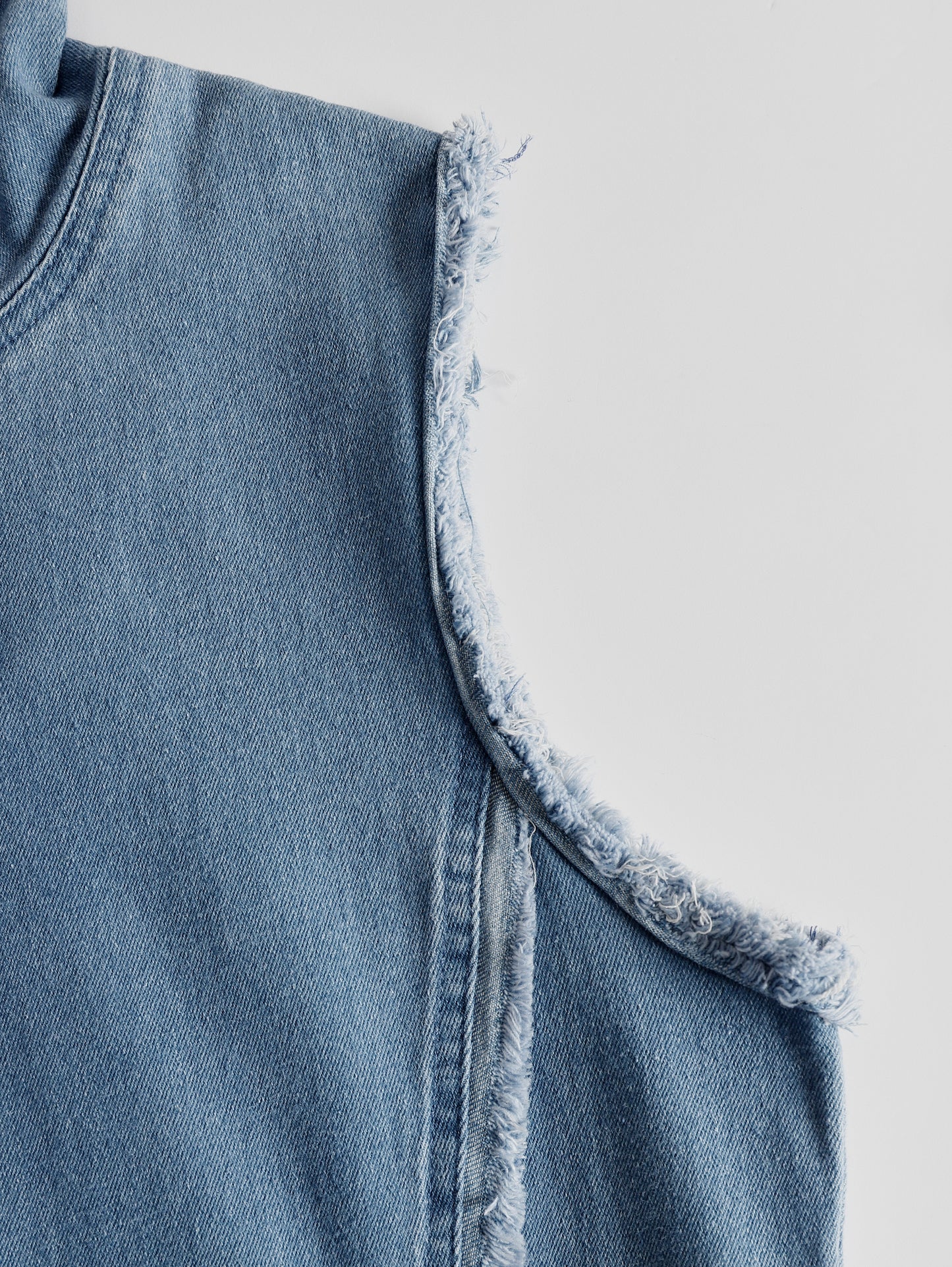 V-Neck Zipper Summer Denim Midi Dress