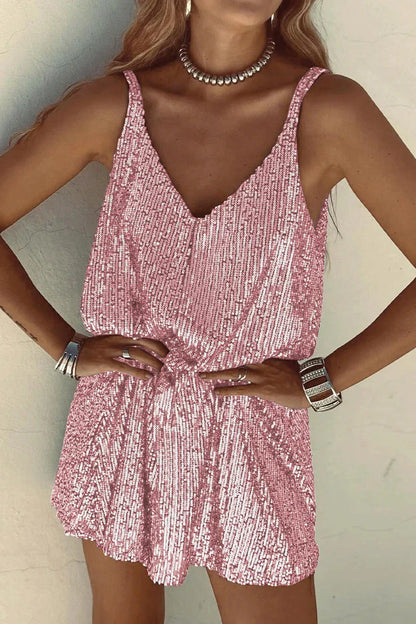 Stella | Sparkle V-Back Sequin Mini Dress