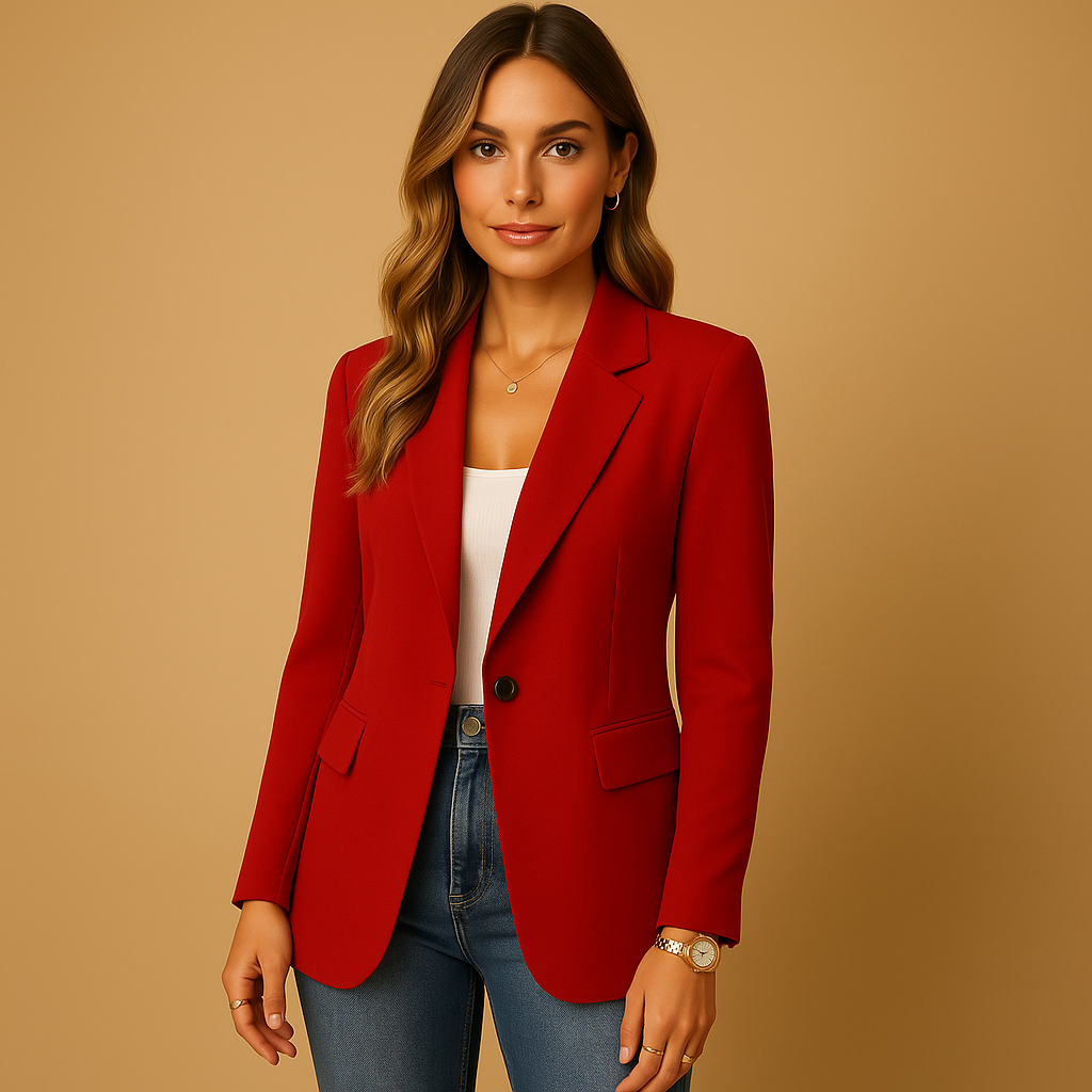 En Enkeltradet Blazer med Revers