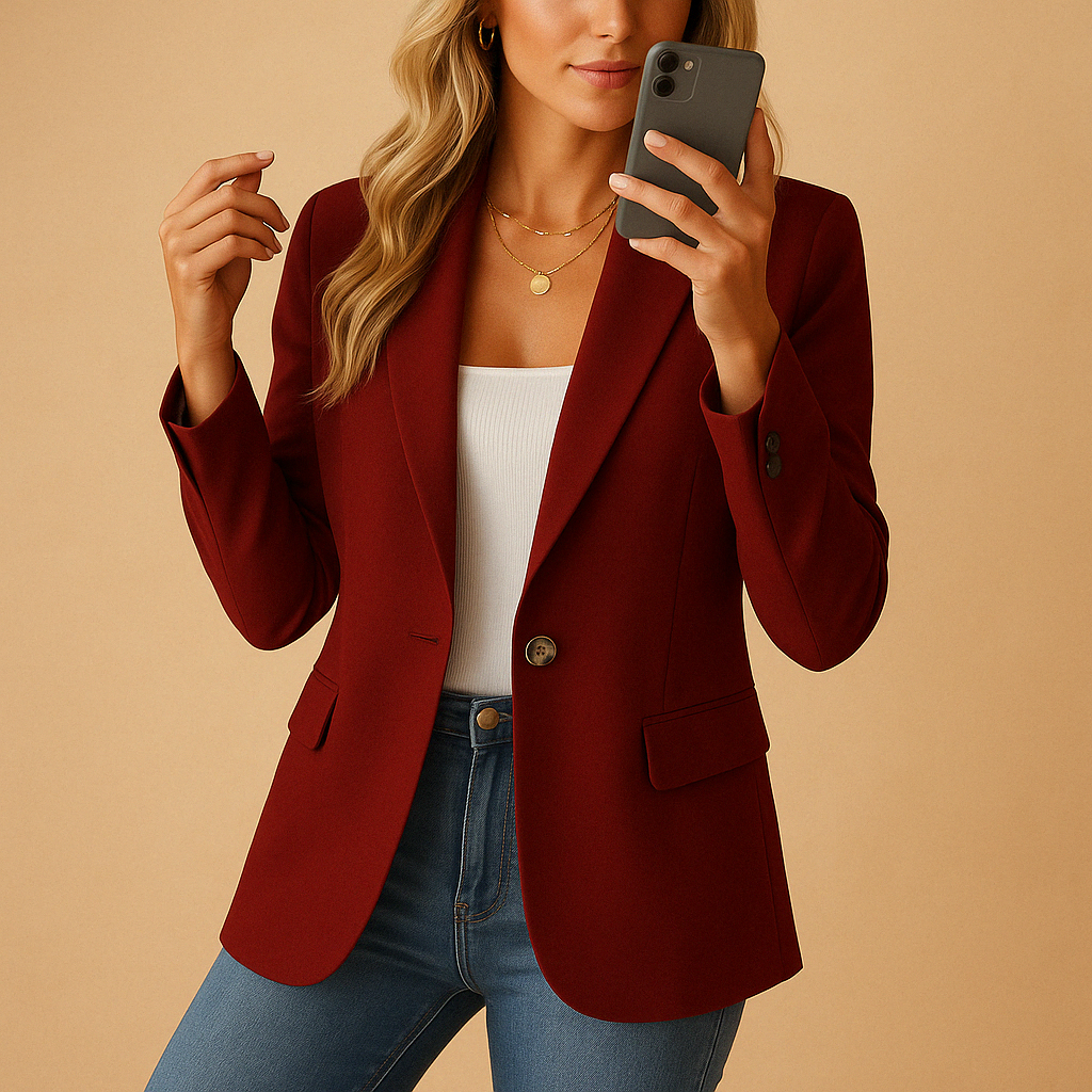 En Enkeltradet Blazer med Revers