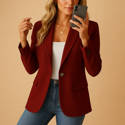 En Enkeltradet Blazer med Revers