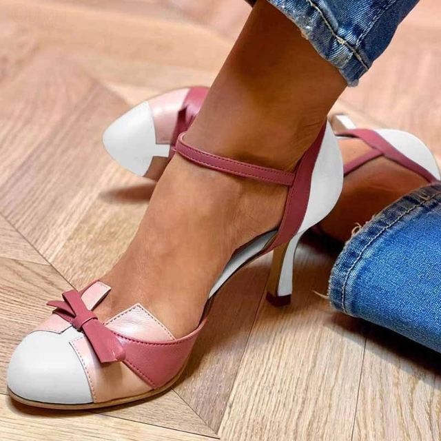 Jane | Elegant Bow Detail Ankle-Strap Heels