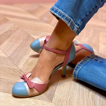 Jane | Elegant Bow Detail Ankle-Strap Heels
