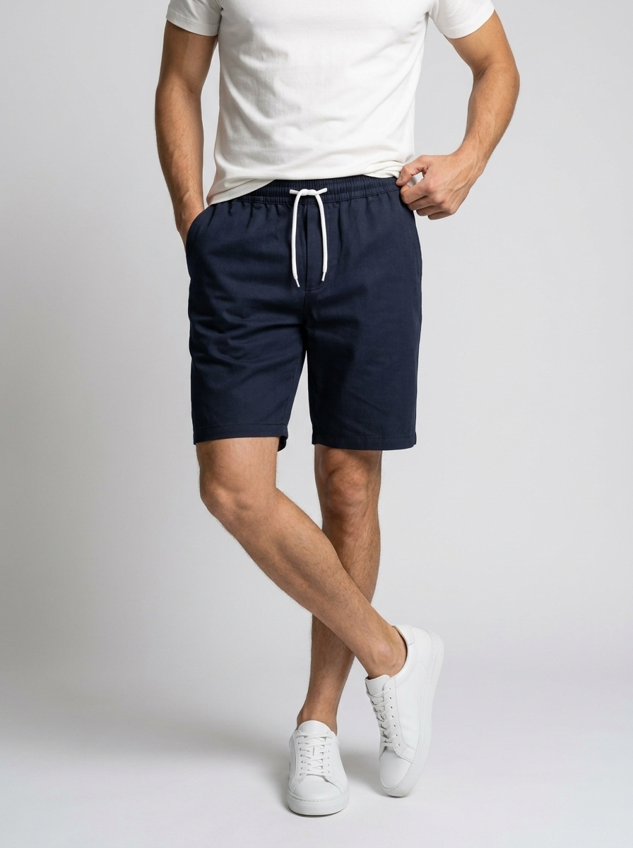 Marlo | Shorts Med Elastisk Talje Og Snøre Bomuldsshorts Uden Lynlås