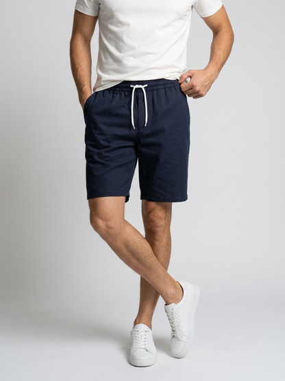 Marlo | Shorts Med Elastisk Talje Og Snøre Bomuldsshorts Uden Lynlås