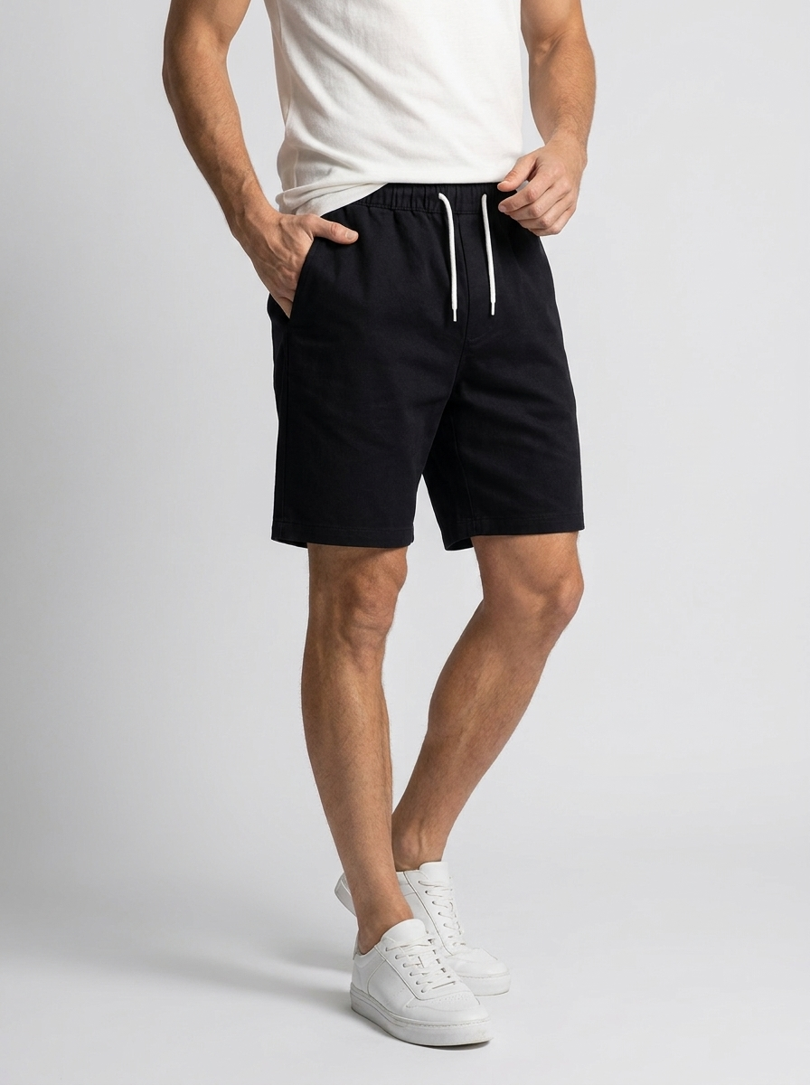 Marlo | Shorts Med Elastisk Talje Og Snøre Bomuldsshorts Uden Lynlås