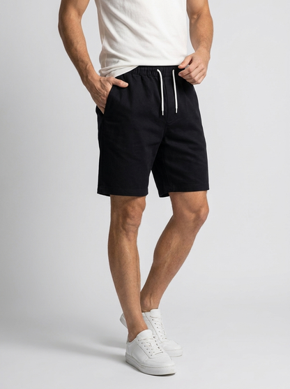 Marlo | Shorts Med Elastisk Talje Og Snøre Bomuldsshorts Uden Lynlås