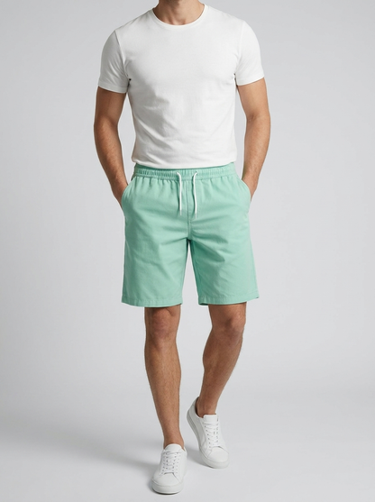 Marlo | Shorts Med Elastisk Talje Og Snøre Bomuldsshorts Uden Lynlås