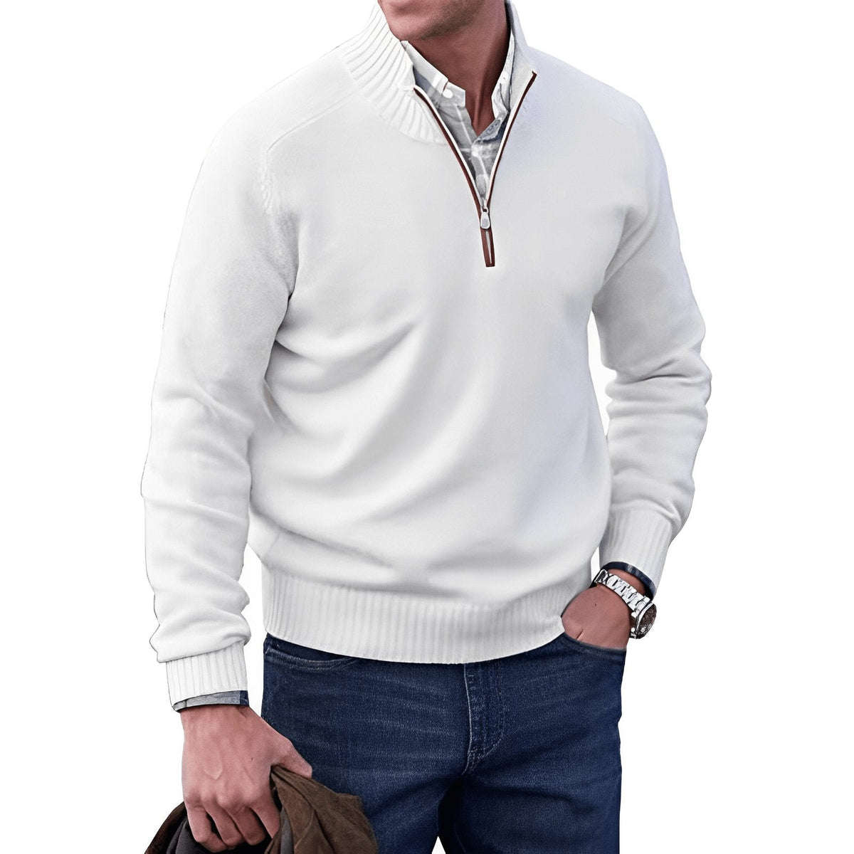 Ryan | Men's Quarter Zip Knit Sweater