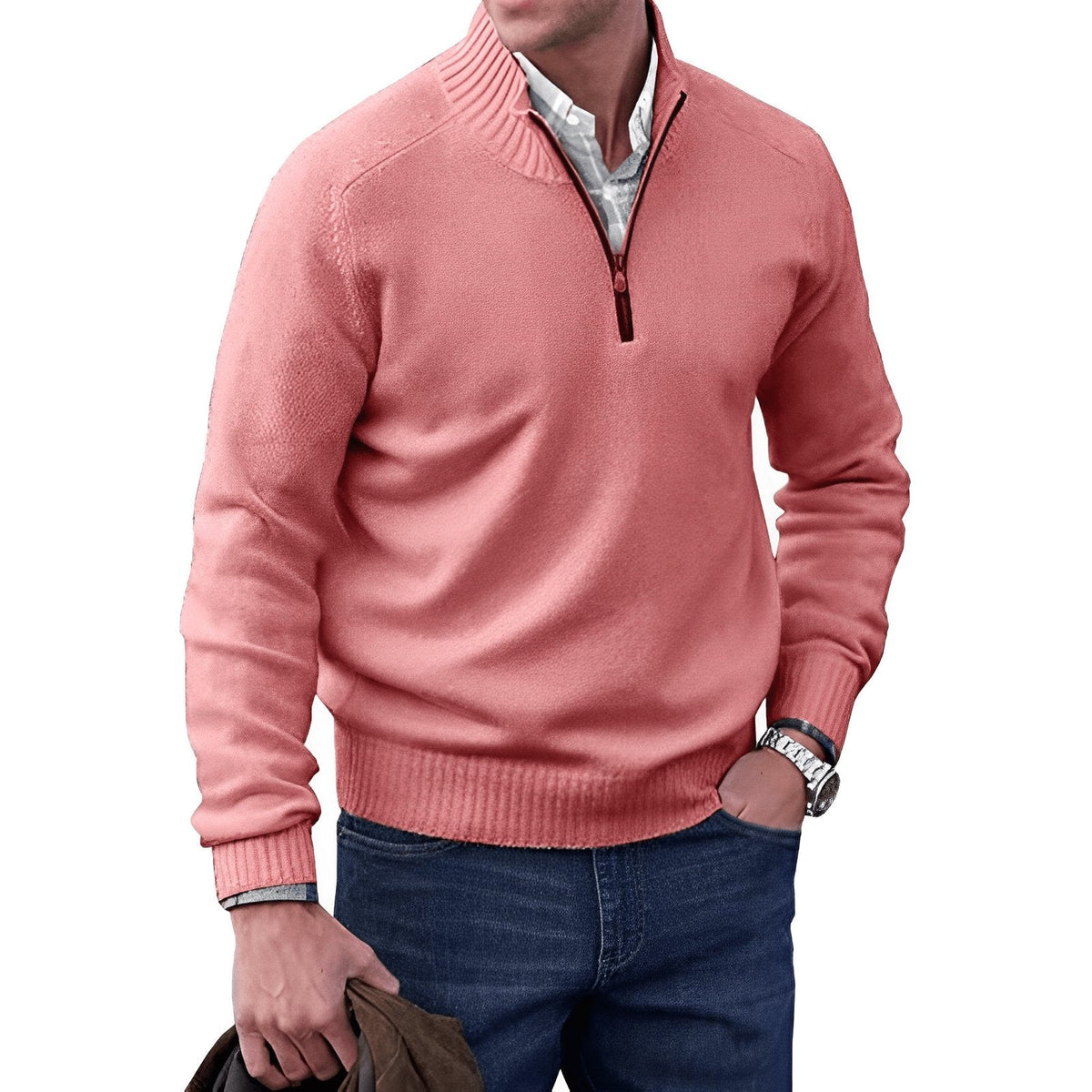 Ryan | Men's Quarter Zip Knit Sweater