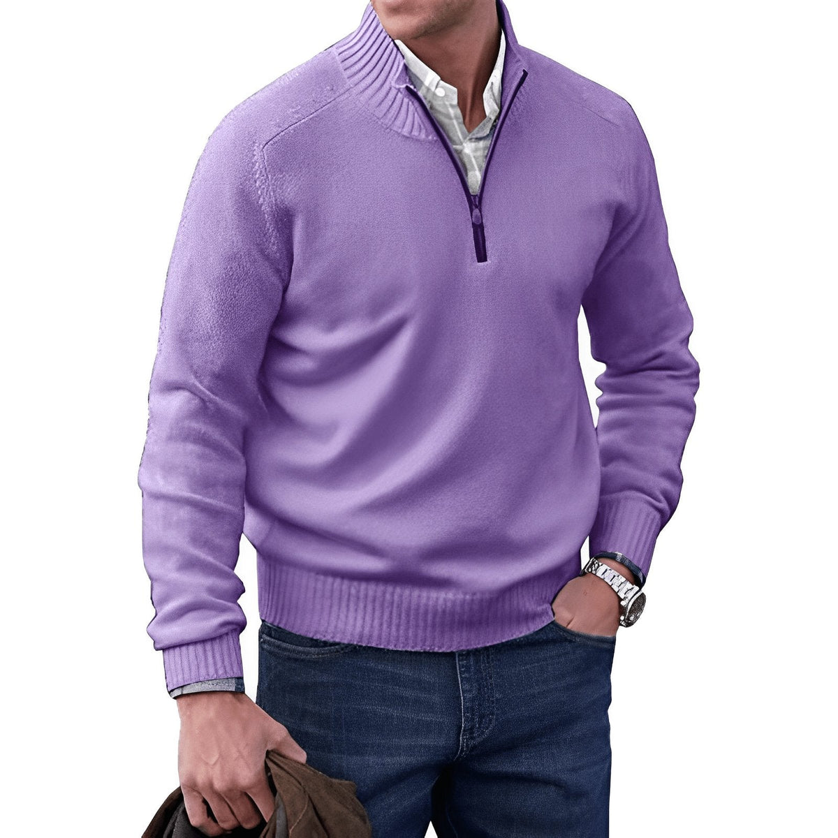 Ryan | Men's Quarter Zip Knit Sweater