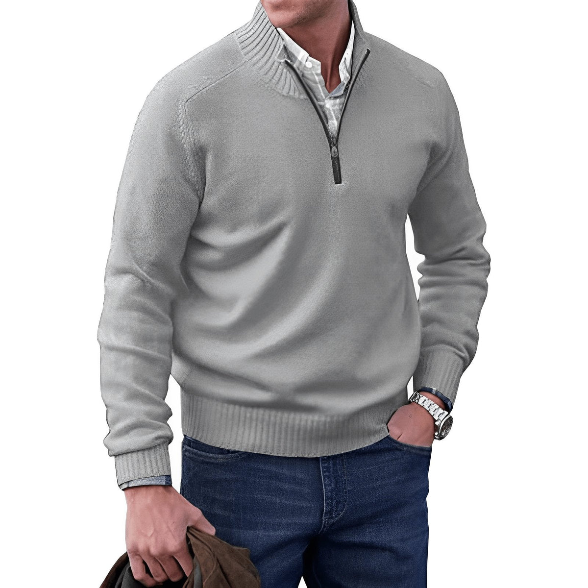 Ryan | Men's Quarter Zip Knit Sweater