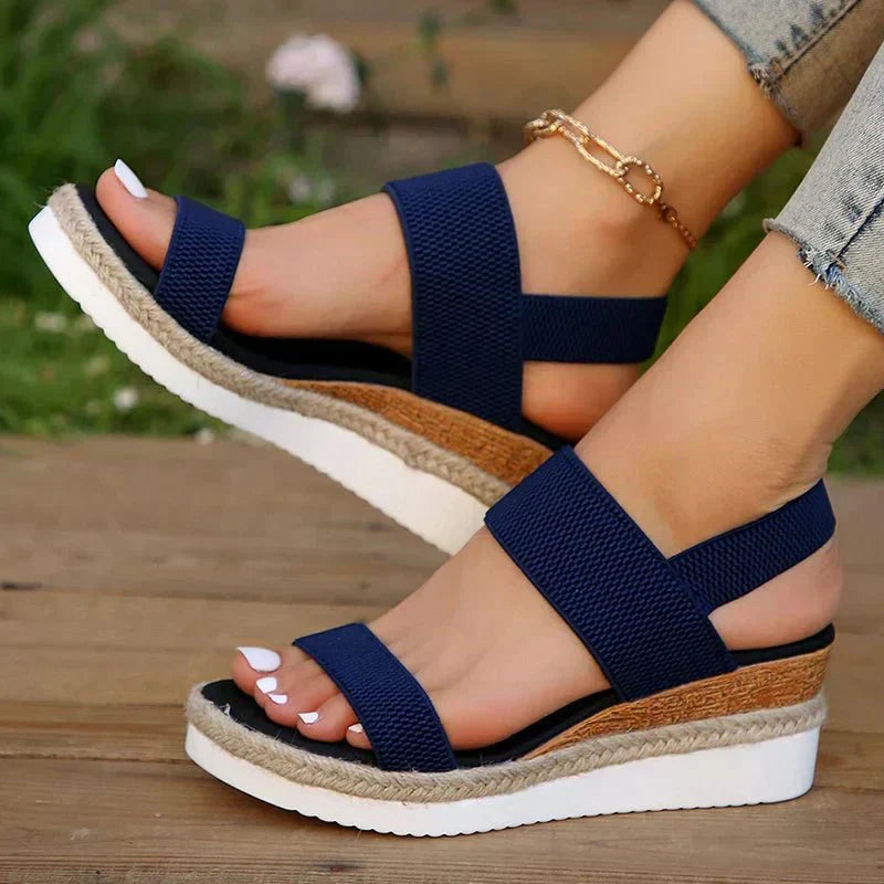 Reagan | Jute Espadrille Wedge Comfort Platform Sandals