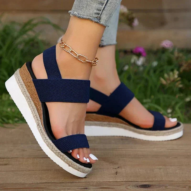 Reagan | Jute Espadrille Wedge Comfort Platform Sandals