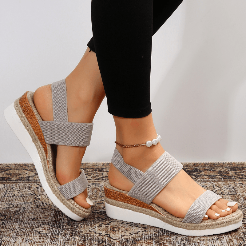 Reagan | Jute Espadrille Wedge Comfort Platform Sandals