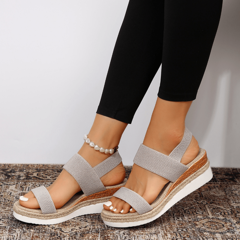 Reagan | Jute Espadrille Wedge Comfort Platform Sandals