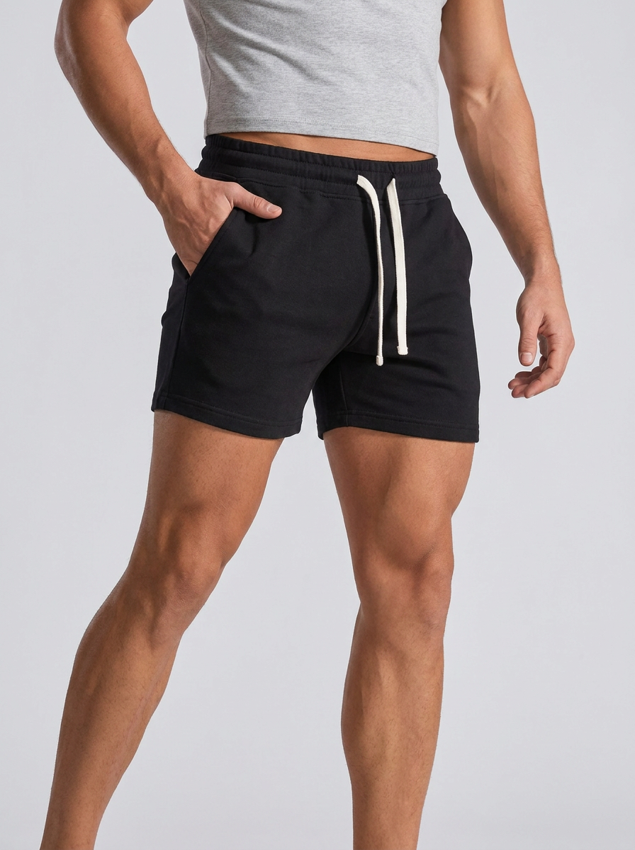 Roco | Bløde Joggershorts Med Snøre Og Slim Pasform