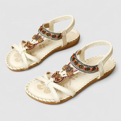 Cadence | Beaded Bohemian Charm Flat Comfort Toe Sandals