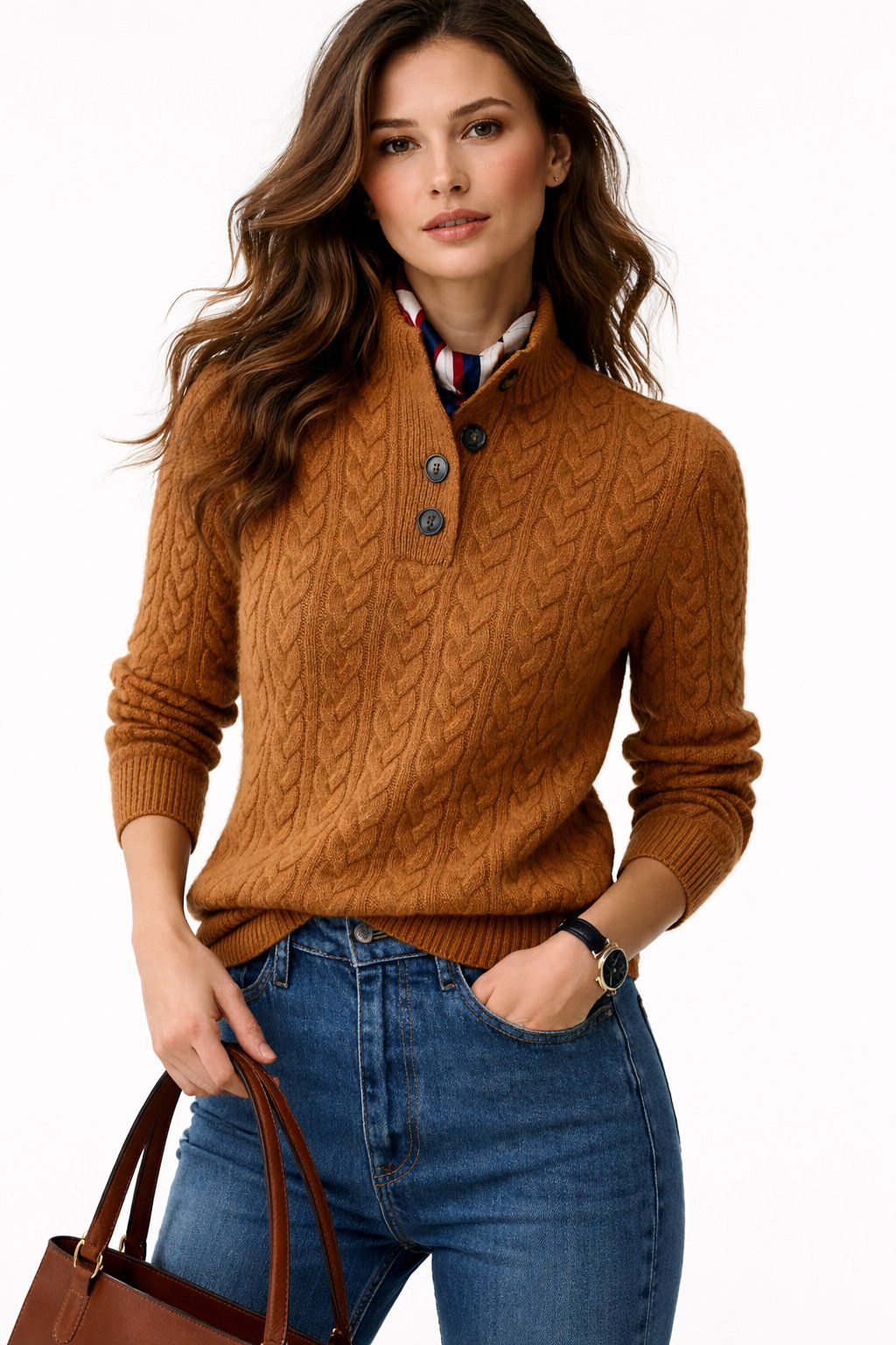 Madison | Women's Cable Knit Wool Sweater