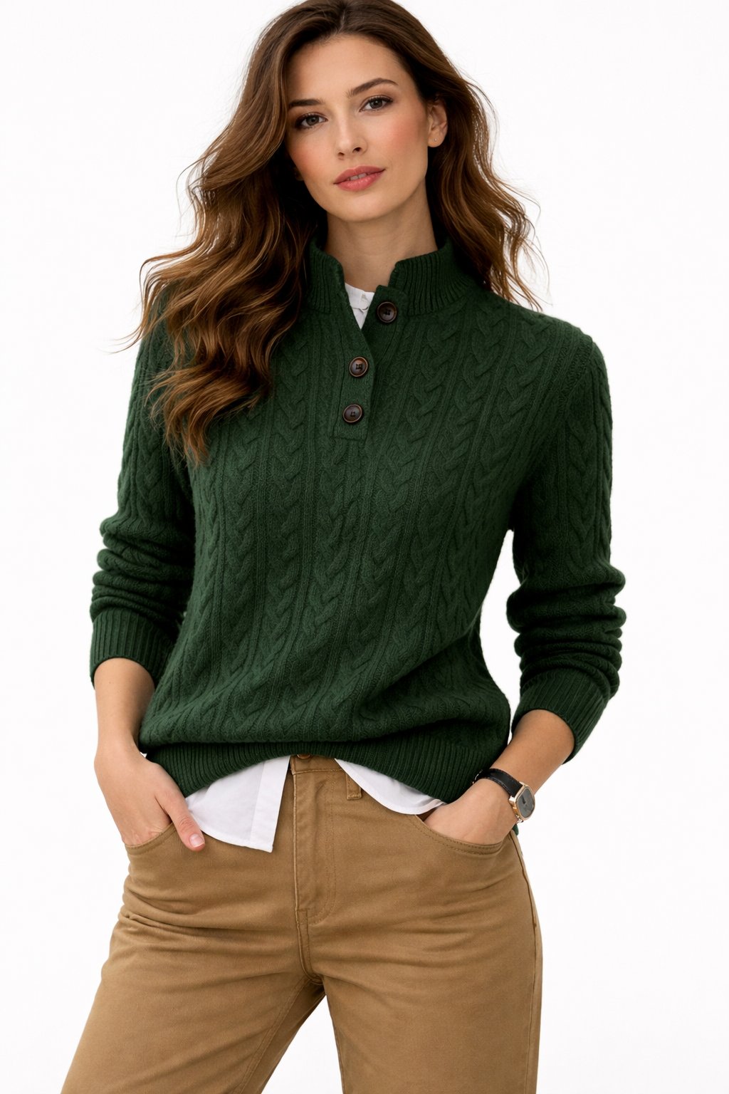 Madison | Women's Cable Knit Wool Sweater