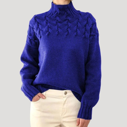 Evelyn | Women's Cable Knit Turtleneck Sweater