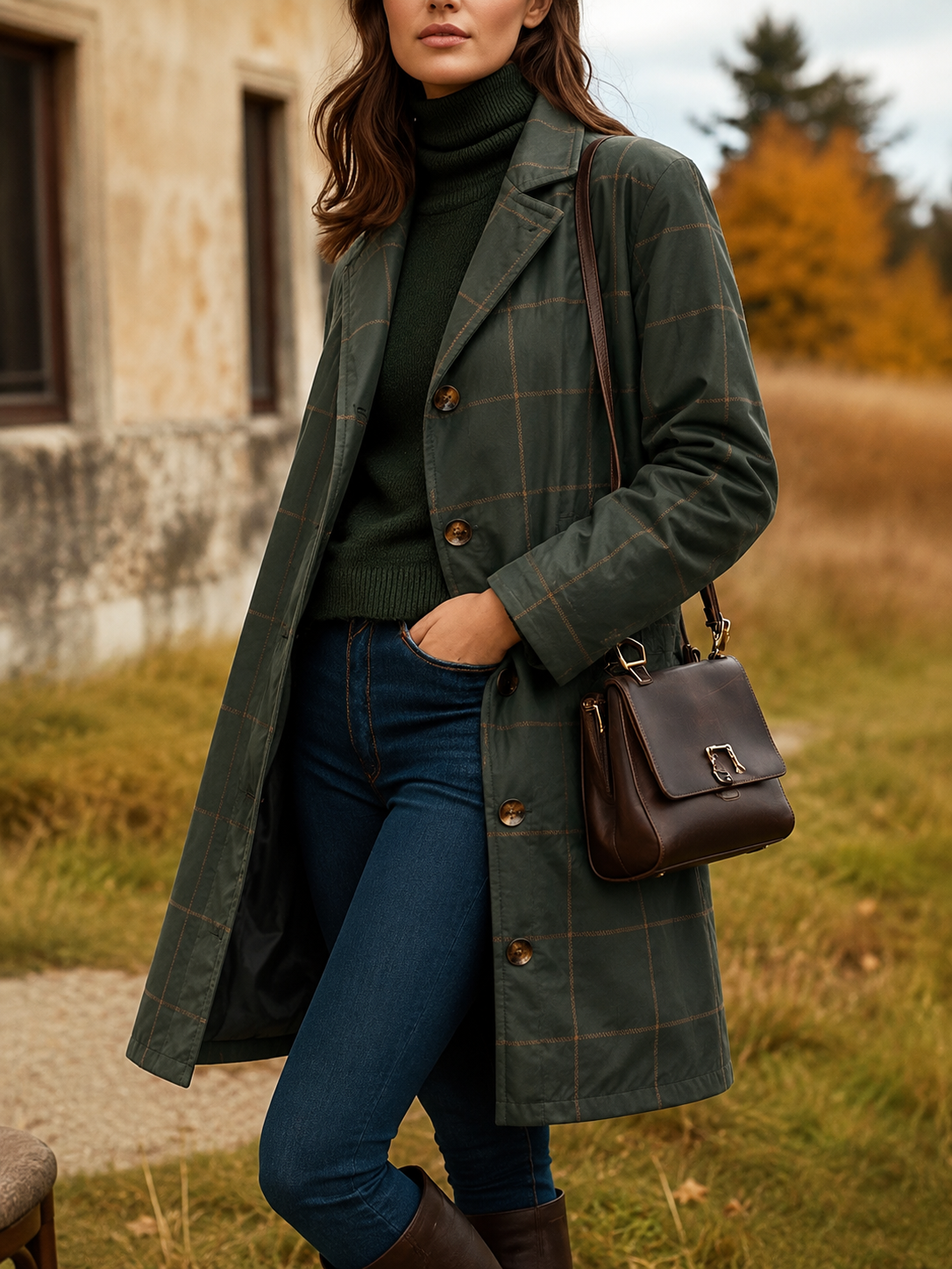 En Ternet Uldblanding Trenchcoat