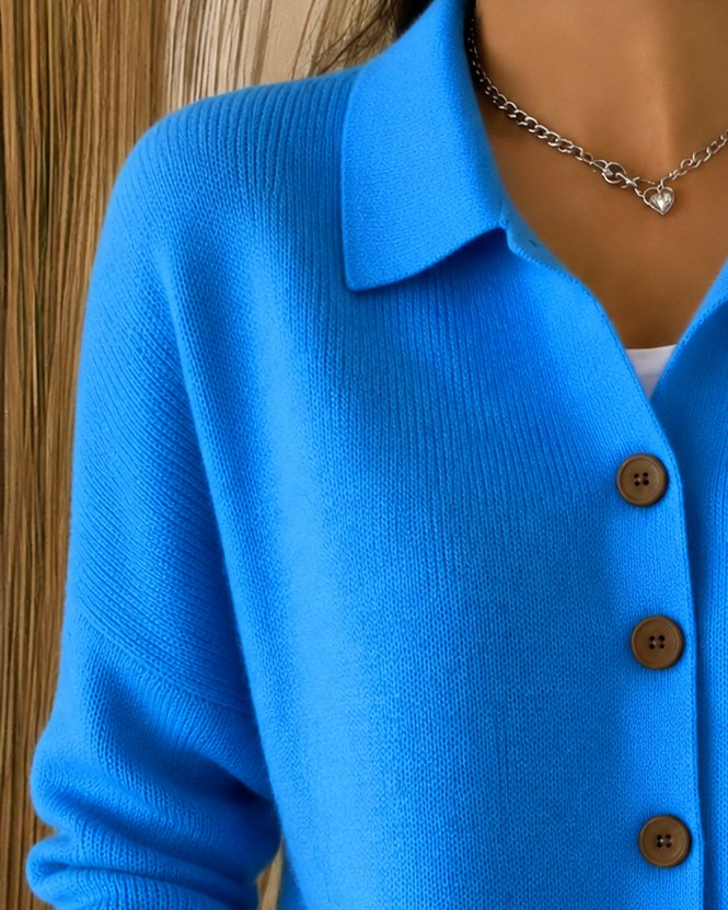 Emma | Women's Collared Button Knit Cardigan