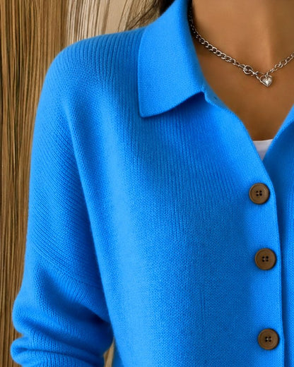 Emma | Women's Collared Button Knit Cardigan