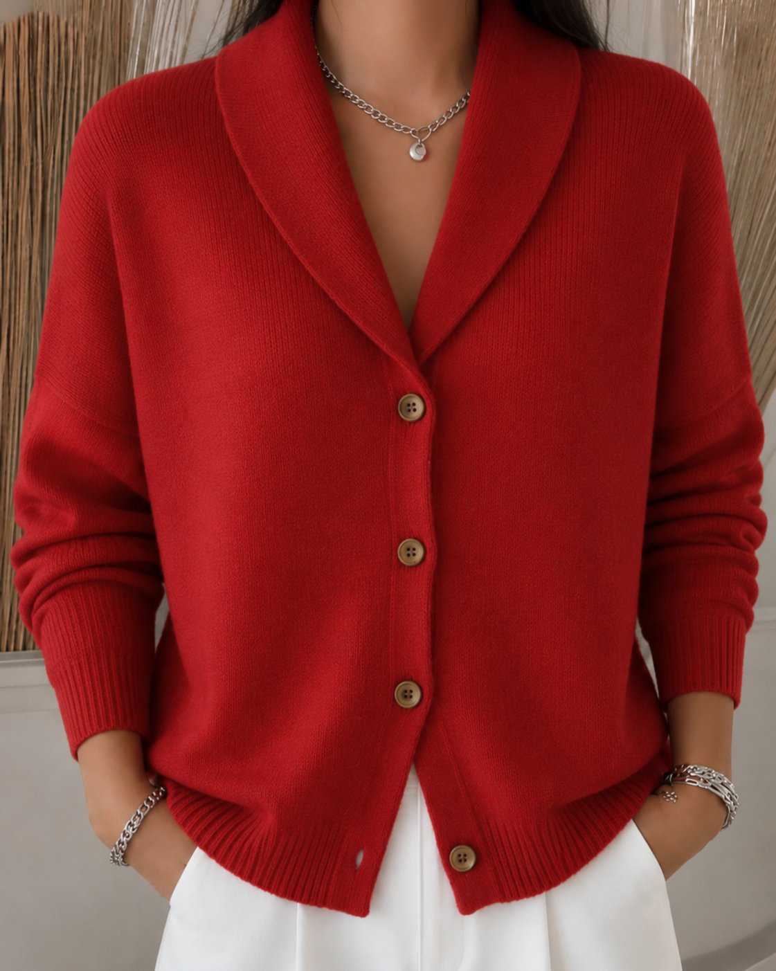 Emma | Women's Collared Button Knit Cardigan
