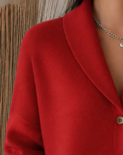 Emma | Women's Collared Button Knit Cardigan