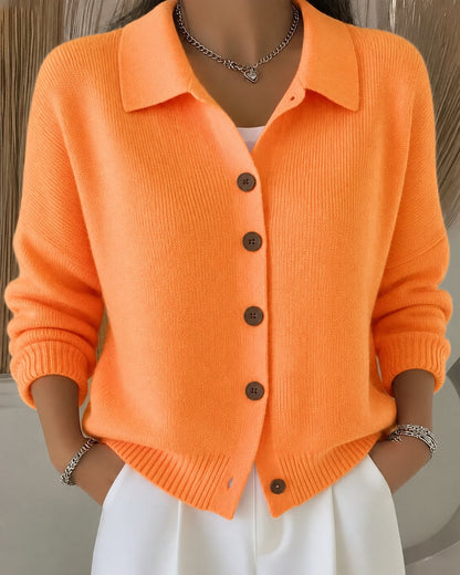 Emma | Women's Collared Button Knit Cardigan