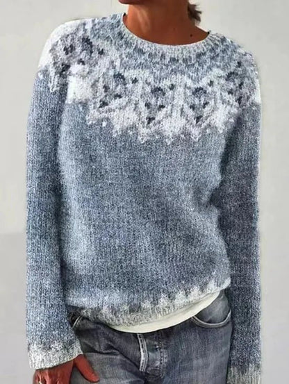 Aria | Women's Retro Striped Loose Knit Sweater
