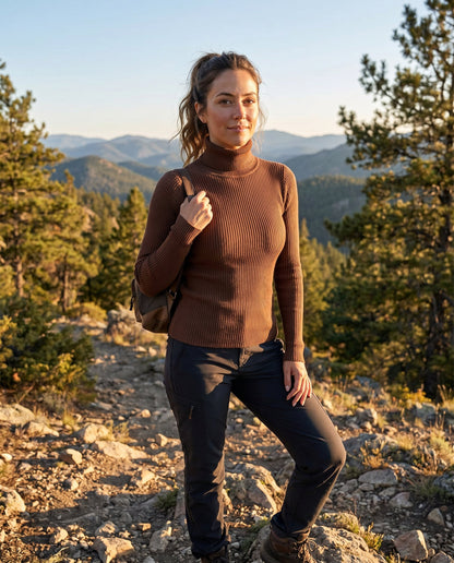 Scarlett | Women's Ribbed Turtleneck Knit Sweater