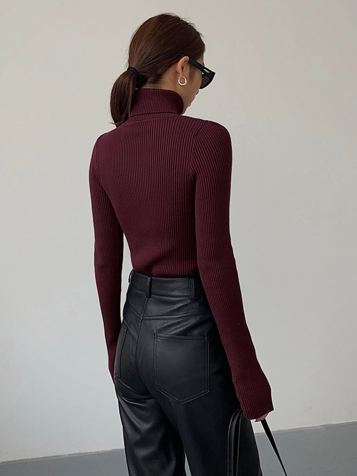 Scarlett | Women's Ribbed Turtleneck Knit Sweater