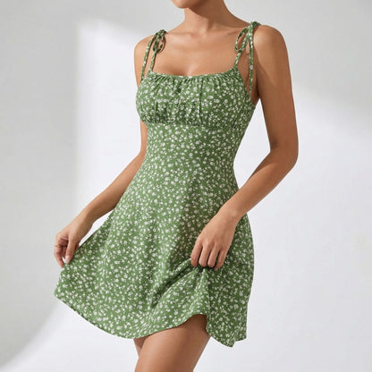 Evelyn | Floral Tie-Strap Summer Mini Dress